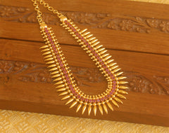 Gold plated Ruby Mulla mottu necklace Tanvi34