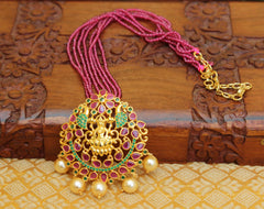 Gold Plated Temple Handmade Beads Necklace T2295