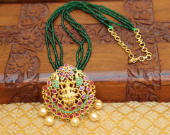 Gold Plated Temple Handmade Beads Necklace T2297