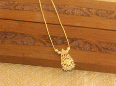 Gold plated Ruby Lotus necklace Tanvi97
