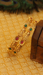 Matte Finish Temple Stone Bangles T2999