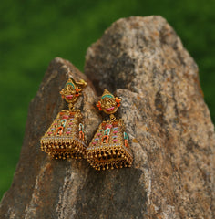 Temple Meenakari Gopuram Earrings Tanvi1137