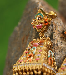 Temple Meenakari Gopuram Earrings Tanvi1137