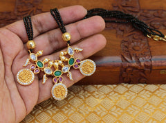 Matte Finish Ram Parivar Beads Necklace T2268