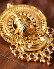Designer micro plated kathakali pendant Tanvi111