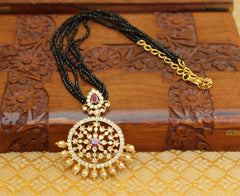 Hand Made Gold Plated Beads Necklace T2251
