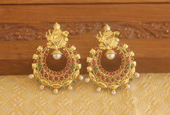 Designer Gold plated Temple earrings Tanvi06