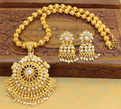Handmade Gold Plated Peacock Necklace Set T2614