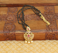 Gold Plated Handmade Beads Necklace T2314