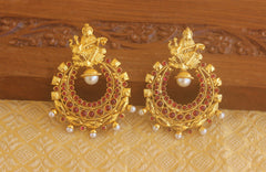 Designer Gold plated Temple earrings Tanvi07