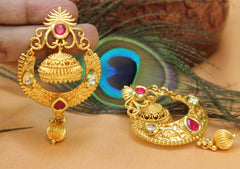 Gold Plated Stylish Jhumka Earrings T2518