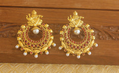 Designer Gold plated Temple earrings Tanvi07