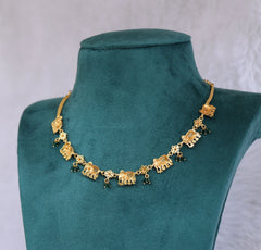 Gold plated elephant necklace Tanvi1126