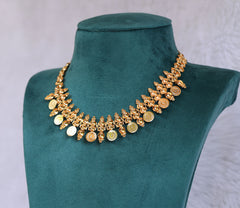 Gold plated coin temple necklace Tanvi1125