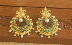 Designer Gold plated Temple earrings Tanvi08