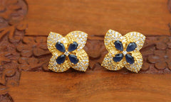 Gold Plated Studs Stone Earrings T2422