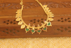 Gold plated Palakka kasu coin necklace Tanvi60