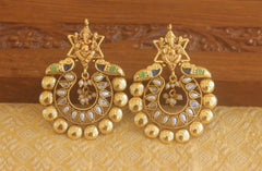 Designer Gold plated Ganesha earrings Tanvi09
