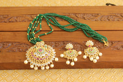 Gold Plated Handmade Beads Necklace Set T2246