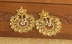 Designer Gold plated Ganesha earrings Tanvi09