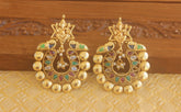 Designer Gold plated Ganesha earrings Tanvi10