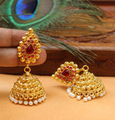 Gold Plated Jhumka Earrings T2528