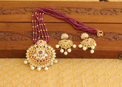 Matte Finish Handmade Beads Necklace Set T2247