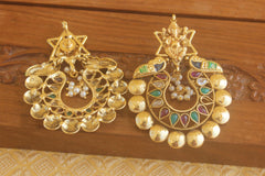 Designer Gold plated Ganesha earrings Tanvi10