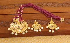 Matte Finish Handmade Beads Necklace Set T2247