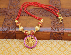 Temple Matte Finish Beads Handmade Necklace T2335