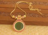 Designer gold plated palakka necklace Tanvi75