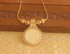 Designer gold plated palakka necklace Tanvi75