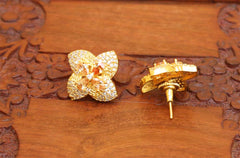 Gold Plated Studs Stone Earrings T2426