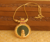Designer gold plated palakka necklace Tanvi77