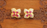 Gold Plated Studs Stone Earrings T2427