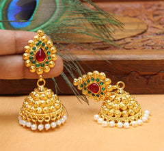 Gold Plated Jhumka Earrings T2531