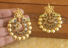 Designer Gold plated Ganesha earrings Tanvi11