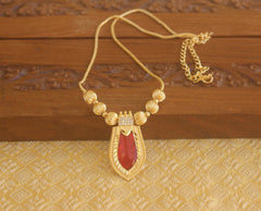 Designer palakka gold plated necklace Tanvi81