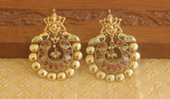 Designer Gold plated Ganesha earrings Tanvi12