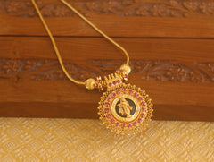 Gold plated Palakka krishna necklace Tanvi84