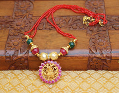 Temple Matte Finish Beads Handmade Necklace T2338