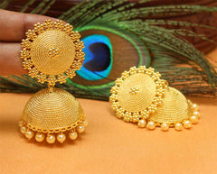 Gold Plated Jhumka Earrings T2568