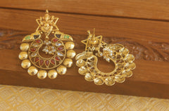 Designer Gold plated Ganesha earrings Tanvi12