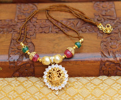 Temple Matte Finish Beads Handmade Necklace T2339