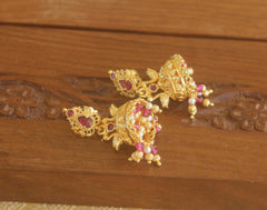 Gold plated Peacock Earrings Tanvi88