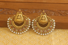 Designer Gold plated Temple earrings Tanvi13