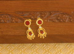 Gold plated Kerala style palakka earrings Tanvi92