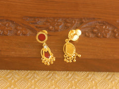 Gold plated Kerala style palakka earrings Tanvi92