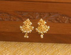 Gold plated temple earrings Tanvi95