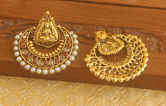 Designer Gold plated Temple earrings Tanvi13